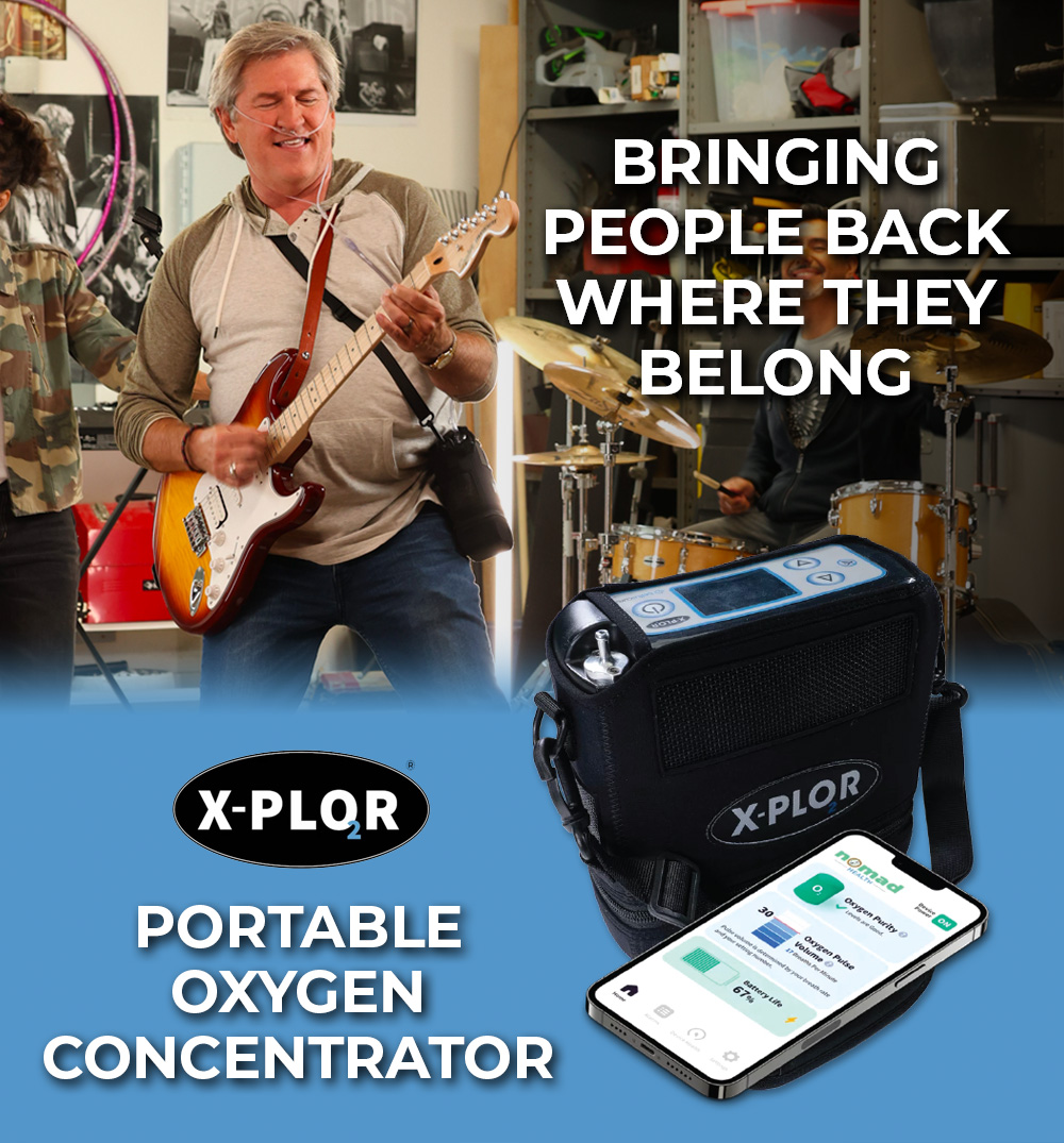 X-PLOR garage band lightweight portable oxygen mobile